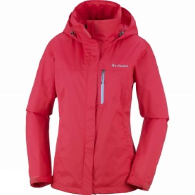Columbia Womens Pouration PW Jacket Red Camellia Columbia Womens Pouration PW Jacket Red Camellia